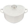 imageLe Creuset Signature Enameled Cast Iron Figural Heart Cocotte 2 Quart Sea Salt with Stainless Steel KnobWhite