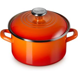 imageLe Creuset Enamel on Steel Traditional Petite Stockpot 38qt CeriseFlame