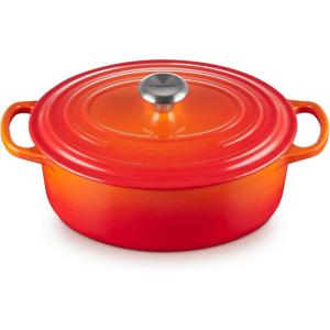 imageLe Creuset Signature Enameled Cast Iron Oval Dutch Oven 675qt PecheFlame