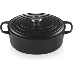 imageLe Creuset Signature Enameled Cast Iron Oval Dutch Oven 675qt PecheLicorice