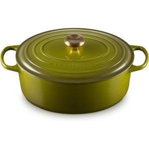 imageLe Creuset Signature Enameled Cast Iron Oval Dutch Oven 675qt PecheOlive