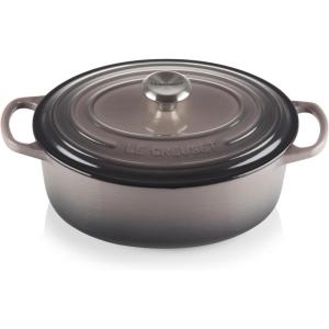 imageLe Creuset Signature Enameled Cast Iron Oval Dutch Oven 675qt PecheOyster