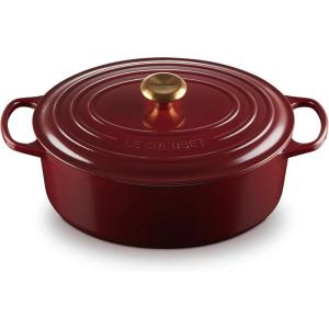 imageLe Creuset Signature Enameled Cast Iron Oval Dutch Oven 675qt PecheRhone