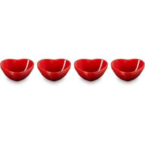 imageLe Creuset Stoneware Set Of 4 Mini Heart Pinch Bowl Multi ColorCerise