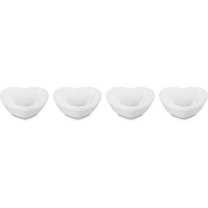 imageLe Creuset Stoneware Set Of 4 Mini Heart Pinch Bowl Multi ColorWhite