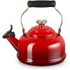 imageLe Creuset Enamel on Steel Whistling Tea Kettle 17 Qt Cerise with Light Gold Heart KnobCerise