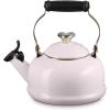 imageLe Creuset Enamel on Steel Whistling Tea Kettle 17 Qt Cerise with Light Gold Heart KnobShallot