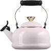 imageLe Creuset Enamel on Steel Whistling Tea Kettle 17 Qt Cerise with Light Gold Heart KnobShallot