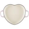 imageLe Creuset Enameled Cast Iron Traditional Shallow Heart Cocotte 125 Qt Peche Light Gold Heart KnobShallot