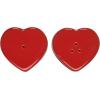 imageLe Creuset Stoneware Heart Shaped Salt ampamp Pepper Shakers 4 oz Each CeriseCerise