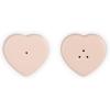 imageLe Creuset Stoneware Heart Shaped Salt ampamp Pepper Shakers 4 oz Each CerisePeche