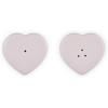 imageLe Creuset Stoneware Heart Shaped Salt ampamp Pepper Shakers 4 oz Each CeriseShallot