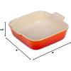 imageLe Creuset Stoneware Heritage Square Dish 3 qt 9quot MarseilleFlame