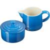 imageLe Creuset Stoneware Signature Sea Salt Cream ampamp Sugar Set Cream 300 ml Sugar 8ozMarseille