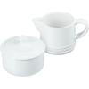 imageLe Creuset Stoneware Signature Sea Salt Cream ampamp Sugar Set Cream 300 ml Sugar 8ozWhite