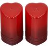 imageLe Creuset Stoneware Heart Shaped Salt ampamp Pepper Shakers 4 oz Each CeriseCerise