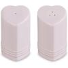 imageLe Creuset Stoneware Heart Shaped Salt ampamp Pepper Shakers 4 oz Each CeriseShallot