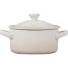 imageLe Creuset Stoneware Mini Round Cocotte with Flower Lid 8oz MeringueMeringue