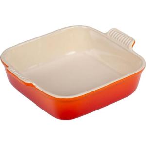 imageLe Creuset Stoneware Heritage Square Dish 3 qt 9quot MarseilleFlame