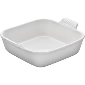 imageLe Creuset Stoneware Heritage Square Dish 3 qt 9quot MarseilleWhite