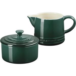 imageLe Creuset Stoneware Signature Sea Salt Cream ampamp Sugar Set Cream 300 ml Sugar 8ozArtichaut