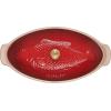 imageLe Creuset Heritage Stoneware Oval Fish Baker 17qt Sea SaltCerise