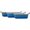 imageLe Creuset Stoneware Heritage Set 3 Rectangular Dishes ArtichautMarseille