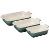 imageLe Creuset Stoneware Heritage Set 3 Rectangular Dishes ArtichautArtichaut