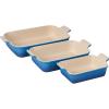 imageLe Creuset Stoneware Heritage Set 3 Rectangular Dishes ArtichautMarseille