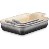 imageLe Creuset Stoneware Heritage Set 3 Rectangular Dishes ArtichautOyster