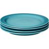 imageLe Creuset Stoneware Set of 4 Dinner Plates 105quot each WhiteCaribbean