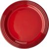 imageLe Creuset Stoneware Set of 4 Dinner Plates 105quot each WhiteCerise