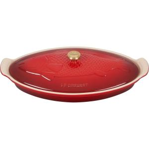 imageLe Creuset Heritage Stoneware Oval Fish Baker 17qt Sea SaltCerise
