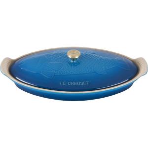 imageLe Creuset Heritage Stoneware Oval Fish Baker 17qt Sea SaltMarseille