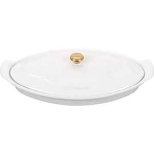 imageLe Creuset Heritage Stoneware Oval Fish Baker 17qt Sea SaltWhite