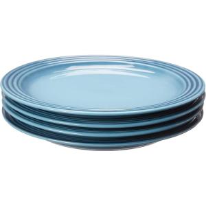 imageLe Creuset Stoneware Set of 4 Dinner Plates 105quot each WhiteMarine