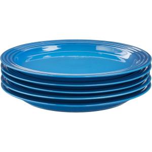imageLe Creuset Stoneware Set of 4 Dinner Plates 105quot each WhiteMarseille