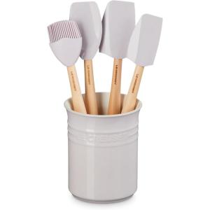 imageLe Creuset Stoneware ampamp Silicone Utensil Crock Set Shallot