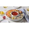 imageLe Creuset Stoneware Signature Oval Chip and Dip Platter 13quot CeriseOyster