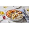 imageLe Creuset Stoneware Signature Oval Chip and Dip Platter 13quot CeriseWhite