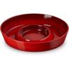 imageLe Creuset Stoneware Signature Oval Chip and Dip Platter 13quot CeriseCerise