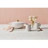 imageLe Creuset LAmour Enameled Cast Iron Soup Pot 275 Quarts White with Heart Applique ampamp Light Gold KnobSoup Pot