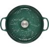 imageLe Creuset Olive Branch Collection Enameled Cast Iron Signature Braiser 35 qt Artichaut with Embossed LidArtichaut