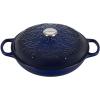 imageLe Creuset Olive Branch Collection Enameled Cast Iron Signature Braiser 35 qt Artichaut with Embossed LidIndigo