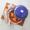 imageLe Creuset Olive Branch Collection Enameled Cast Iron Signature Braiser 35 qt Artichaut with Embossed LidIndigo