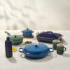 imageLe Creuset Olive Branch Collection Enameled Cast Iron Signature Braiser 35 qt Artichaut with Embossed LidMarseille