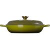 imageLe Creuset Olive Branch Collection Enameled Cast Iron Signature Braiser 35 qt Artichaut with Embossed LidOlive