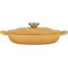 imageLe Creuset Signature Enameled Cast Iron Petal Braiser 225qt Peche wLight Gold KnobHoney