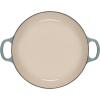 imageLe Creuset Signature Enameled Cast Iron Petal Braiser 225qt Peche wLight Gold KnobSea Salt