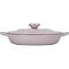 imageLe Creuset Signature Enameled Cast Iron Petal Braiser 225qt Peche wLight Gold KnobShallot